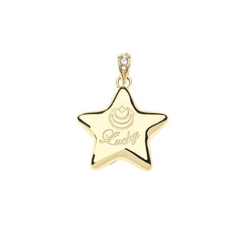 LUCKY Shining Star Pendant Classic Rolo Chain