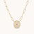 Petite PB Necklace Raised Gold Pink Sapphire