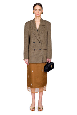 Pearl Embellished Organza Skirt