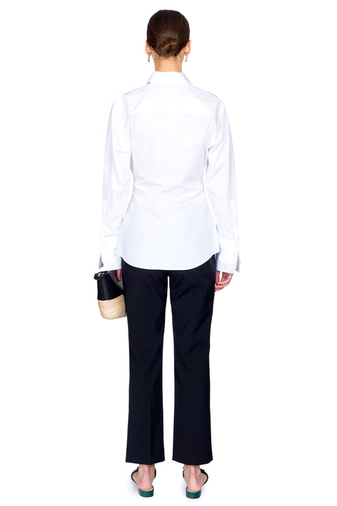 Double Cuff Shaped Poplin Shirt