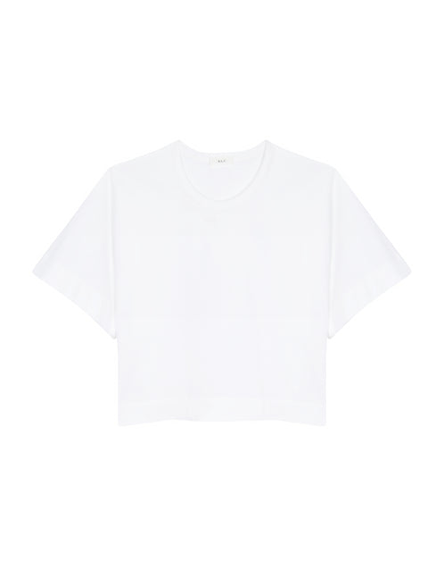Ghost image of the white Oliver Tee on a white background