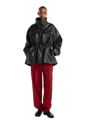 Sculptural Leather Jacket