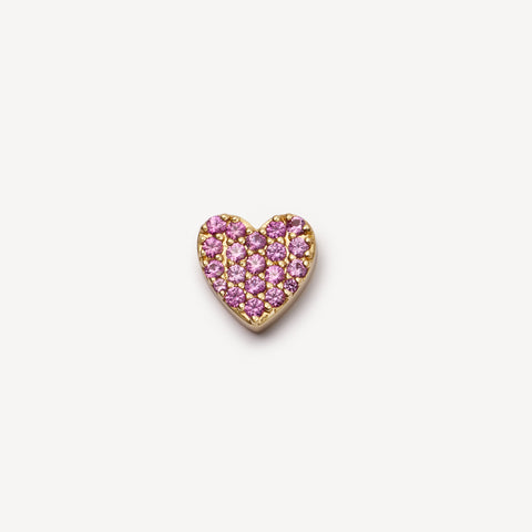 Pink Sapphire Eternal Heart Charm