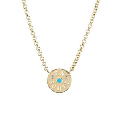 Petite En Route Necklace Turquoise