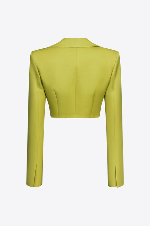 Crystal Embellished Bow Cropped Jacket