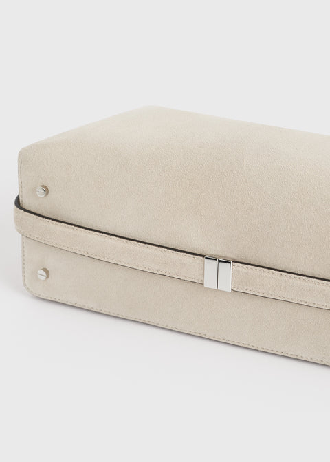 Suede Scoop Clutch
