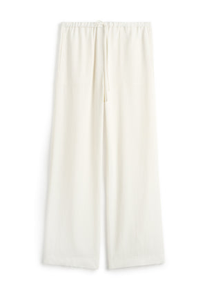 Woven Stripe Drawstring Trousers