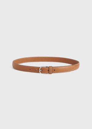 Slim Grained Leather Trouser Belt