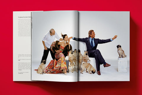 Inside page of coffee table book "Valentino: A Grand Italian Epic"