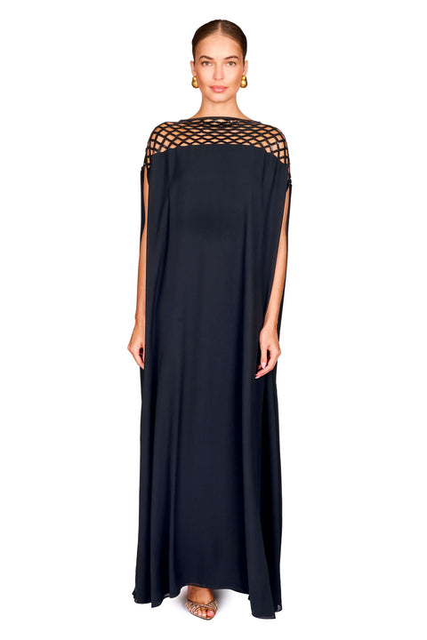 Sequin Caged Shoulder Detail Dress