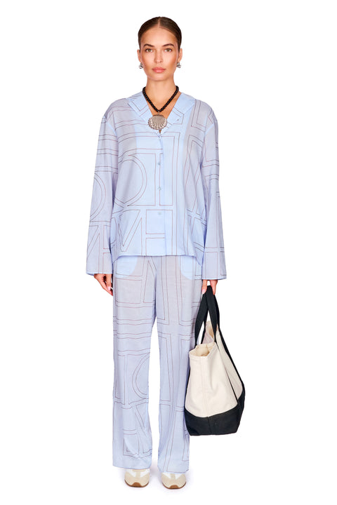 Monogram Cotton-Blend PJ Bottoms