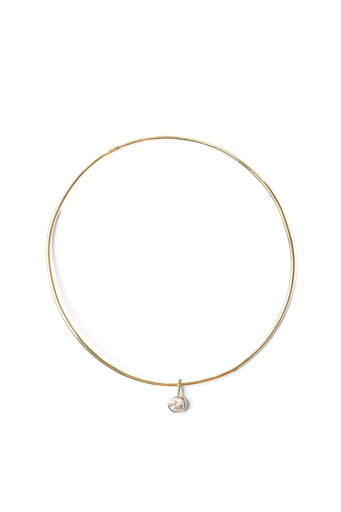 Round Pendant on Wire Choker