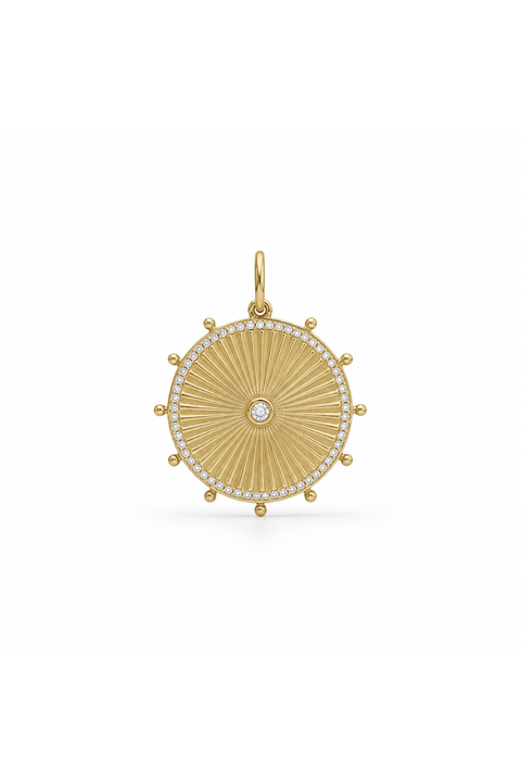 Cassandane Medium Sun Medallion Charm