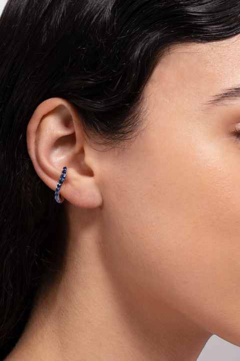 Single Aura Blue Sapphire Ear Jewel