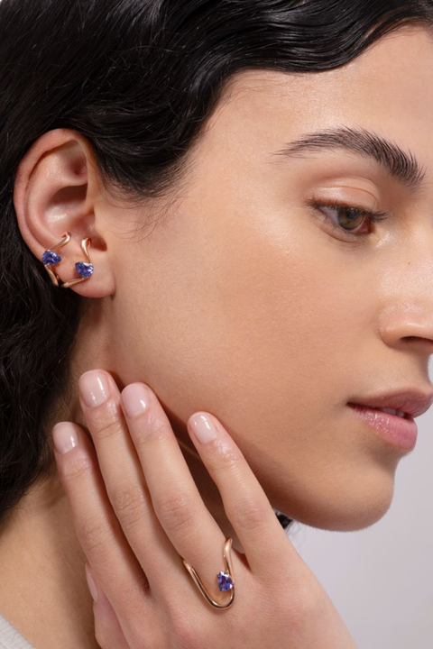 Tanzanite Comet Ear Jewel