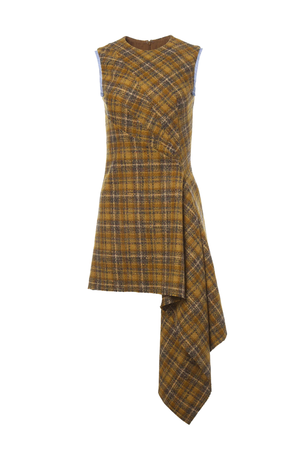 Drape Tweed Mini Dress