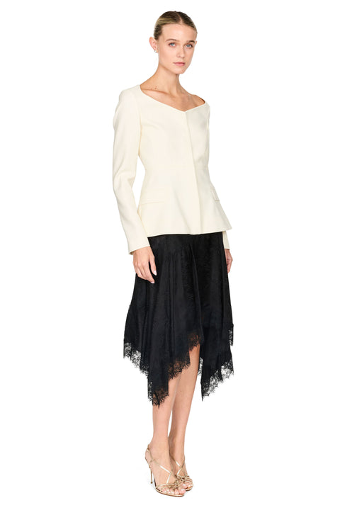 Floral Jacquard Handkerchief Skirt