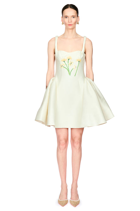 Ariel Embellished Wool Mini Dress
