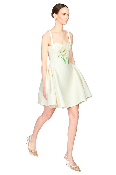 Ariel Embellished Wool Mini Dress