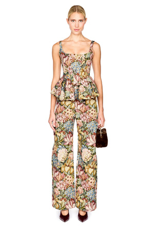Brocade Peplum Corset