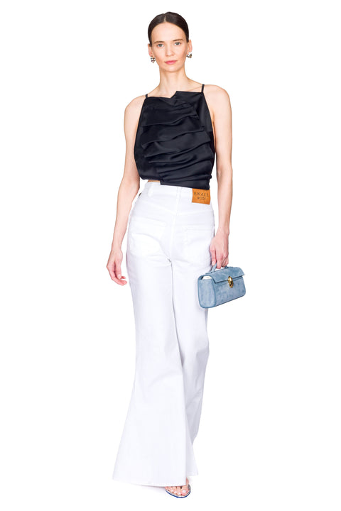 Open Back Bib Front Top