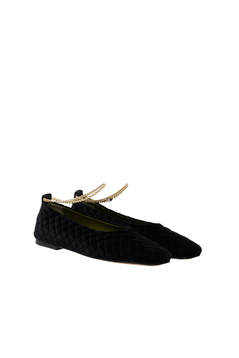 Augusta Velour Ballerina Flat
