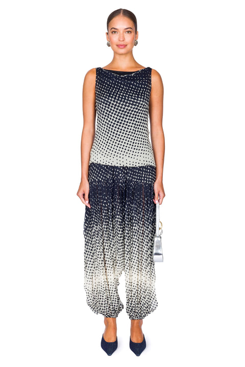 Halftone Wiggle Dot Cowl Back Shell