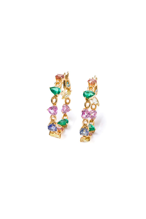 Catena Rainbow Hoop Earrings