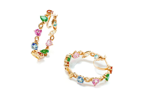 Catena Rainbow Hoop Earrings