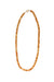 Hessonite Beaded necklace laying flat on a white background