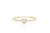 Close-up look at the gold ring with a mini diamond heart