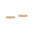 Yellow gold bar shaped stud earrings with diamonds