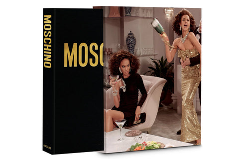 Moschino book and its outer box cover