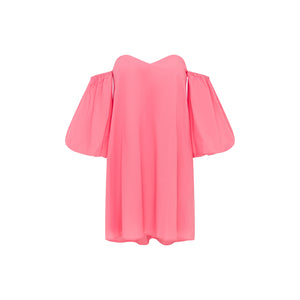Ghost image of Bird and Knoll parker mini dress in pink