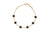 The bracelet laying flat on a white background.  